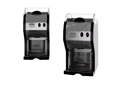 Two Compact Refrigerator Freezers With Modern Black Silver Design And Transparent Doors 3d model