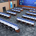 modern command center 3d model