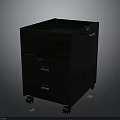 Practical Black File Cabinet With Drawers And Wheels For Office Furniture