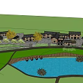 Traditional Chinese Homestay Building With Earthen Walls Black Tiled Roofs And Red Lanterns
