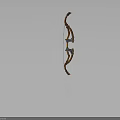 Handcrafted Traditional Wooden Bow Weapon With Ornate Decorations And Classic Design