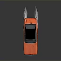 Red Classic Muscle Car With Black Roof And Smoke From Rear Wheels