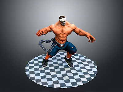 Muscle Monster Hardcore Humanoid Skull Combat Terror Character Biological Warrior Clothing Equipment Character Game Character Game Character Realistic Character 3d model