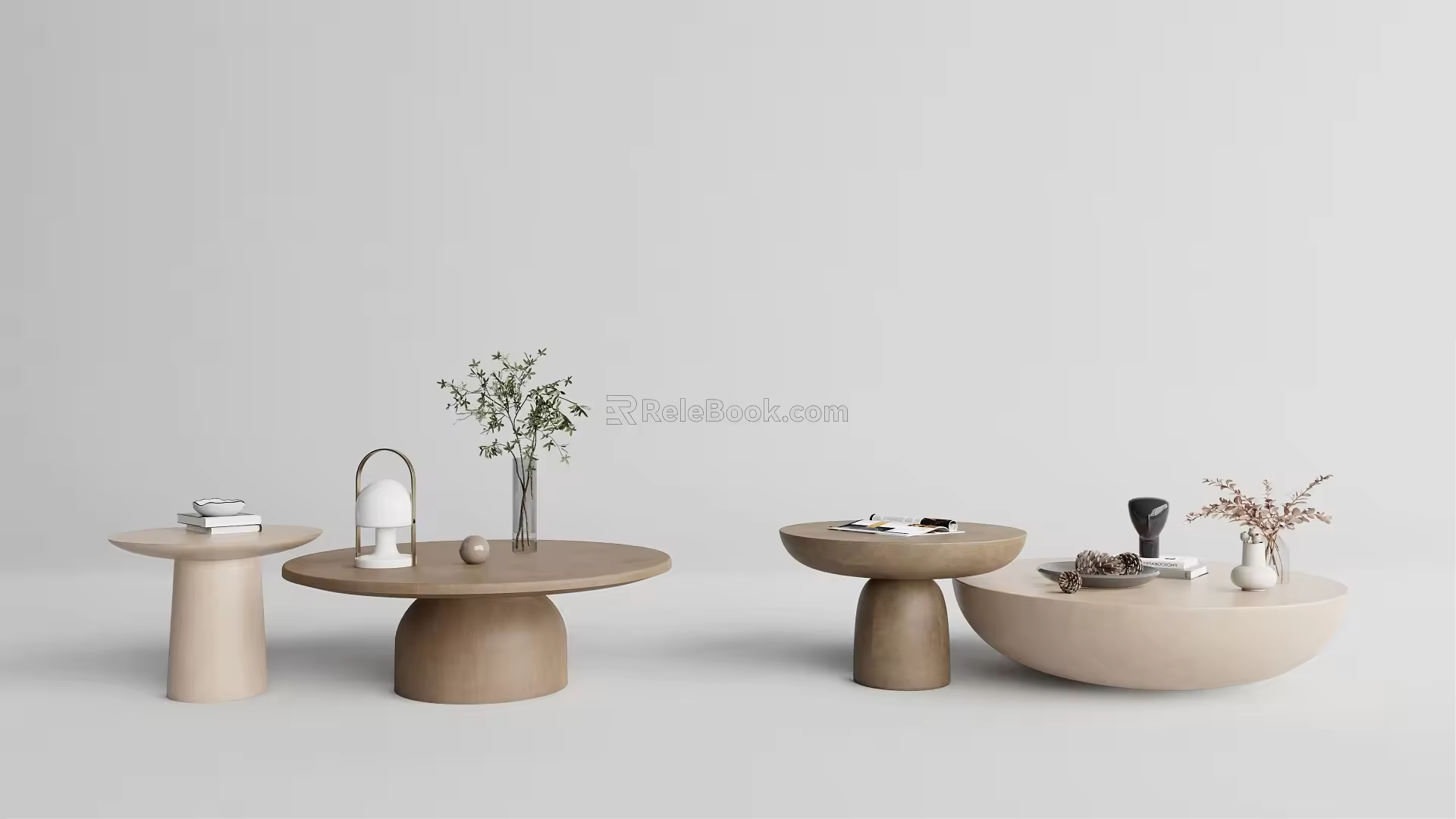 Modern coffee table simple coffee table combination 3d model
