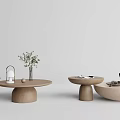 Modern coffee table simple coffee table combination 3d model