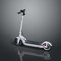 White Electric Scooter With Black Handlebar And Sleek Modern Design Features