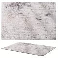 Modern Square Rug Featuring Distressed Gray Pattern Soft Texture For Living Room 3d model