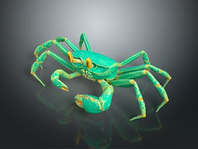 crab sea crab river crab hairy crab bread crab hermit crab big crab small crab marine animal fish 3d model