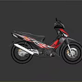 Black And Red Modern Motorcycle With Sleek Lines Stylish Design And Alloy Wheels