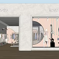 Modern Clothing Store Interior With Window Display Mannequins And Fashionable Apparel Racks