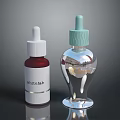 Modern Minimalist Daily Use Bottles With Red Silver Body And White Green Caps