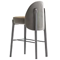Modern Upholstered Bar Stools With Comfortable Seat Backrest And Tall Wooden Legs Design