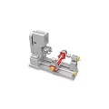 Mechanical Tool With Gray Body Red Components Yellow Knobs And Rotating Function