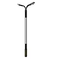 Public Facility Modern Street Light With Metal Pole Decorative Golden Accent And Illuminated Top