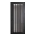 Modern Wooden Flush Doors With Striped Panels And Glass Inserts For Interior Design