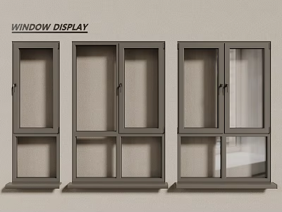 Casement Windows Various Styles And Designs For Home Display Installation 3d model