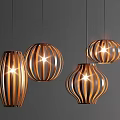 Modern Striped Pendant Lights With Warm Glow And Elegant Design For Interior Spaces
