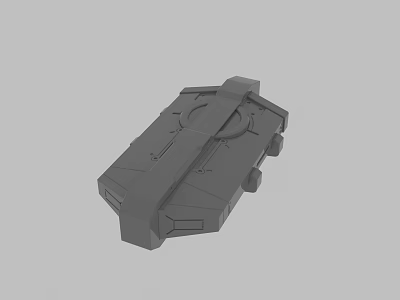 Gray 3D Model of Mechanical Component With Geometric Shapes And Structural Design 3d model