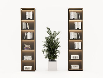 Decorative Cabinet Bookcase Glass Cabinet Shelf Cabinet 3d model