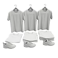 Stylish Modern T shirts With ONE ENVIRONMENT Print Blue Green Black Light Gray And Sneakers