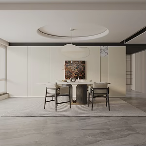 Modern table combination 3d model