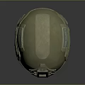 Khaki Military Helmet With Adjustable Chin Strap And Side Functional Attachments Design