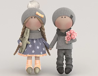 Plush toy ornaments 3d model