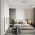 Modern Open Living and Dining Room With Wood Accents TV Wall White Tiles Pendant Lights