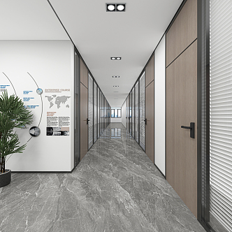 Modern Aisle Corridor 3d model