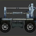 Space Exploration Lunar Rover With Mechanical Arms And Wheels For Planetary Missions