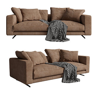 Modern double sofa 3d model