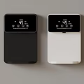 Black and White Smart Temperature Humidity Monitor Devices with Digital Screens