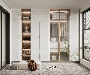 Modern Wardrobe Coat Cabinet 3d model