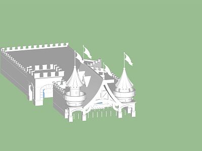 European-style castle model