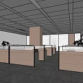 Modern public office area Open office area Open office station 3d model