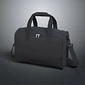Dark Gray Duffel Bag With Top Handles Shoulder Strap And Zipper Design
