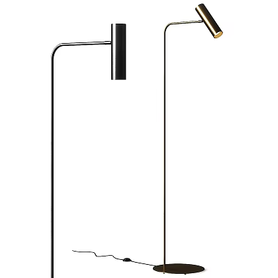Sleek Modern Floor Lamp With Minimalist Black Metal Frame For Contemporary Living Space 3d model