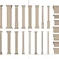 Roman Columns Featuring Various Classical Architectural Designs And Decorative Capitals 3d model