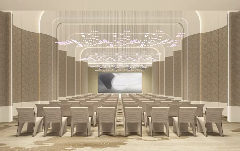 Modern Conference Room Company Large Conference Room Report Hall 3d model