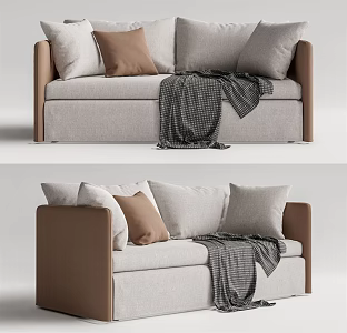 Modern double sofa 3d model