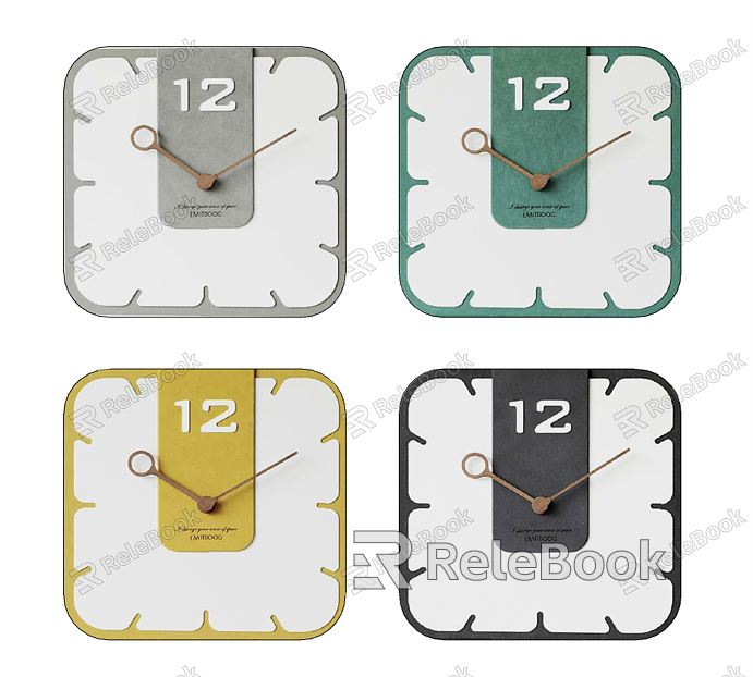 Modern clock square wall clock model