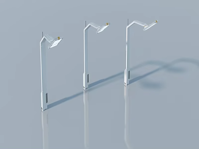 Swing Door Hardware Components with White Finish for Home Installation 3d model