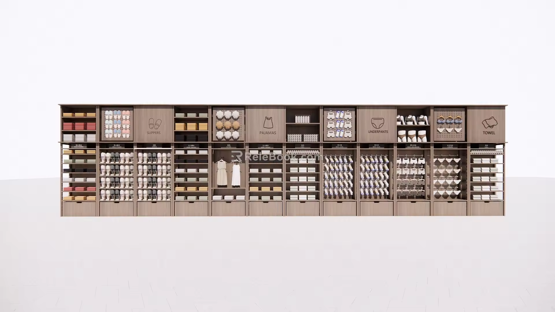 modern container supermarket shelf 3d model