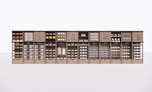 modern container supermarket shelf 3d model