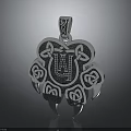 Elegant Silver Pendant with Celtic Knot Design and Initial Detail for Clothing Accessories