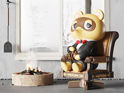 Modern toy bear doll 3d model
