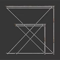 Two Simple Minimalist Tables With Metal Frames And Wooden Tops