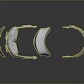 Modern Electronic Head And Eye Massager Devices With White Ergonomic Design