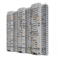 Modern High Rise Residential Building Exterior With Multiple Windows And Balconies