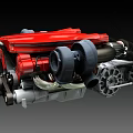 modern engine 3d model